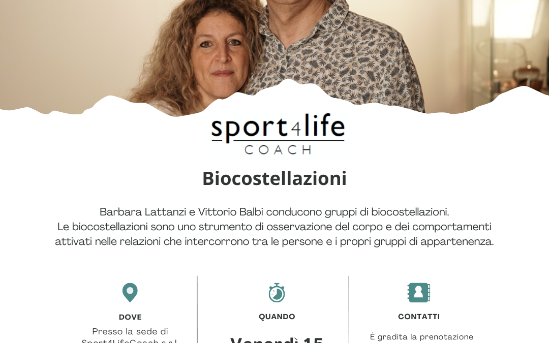 15 novembre – Biocostellazioni con Barbara e Vittorio.